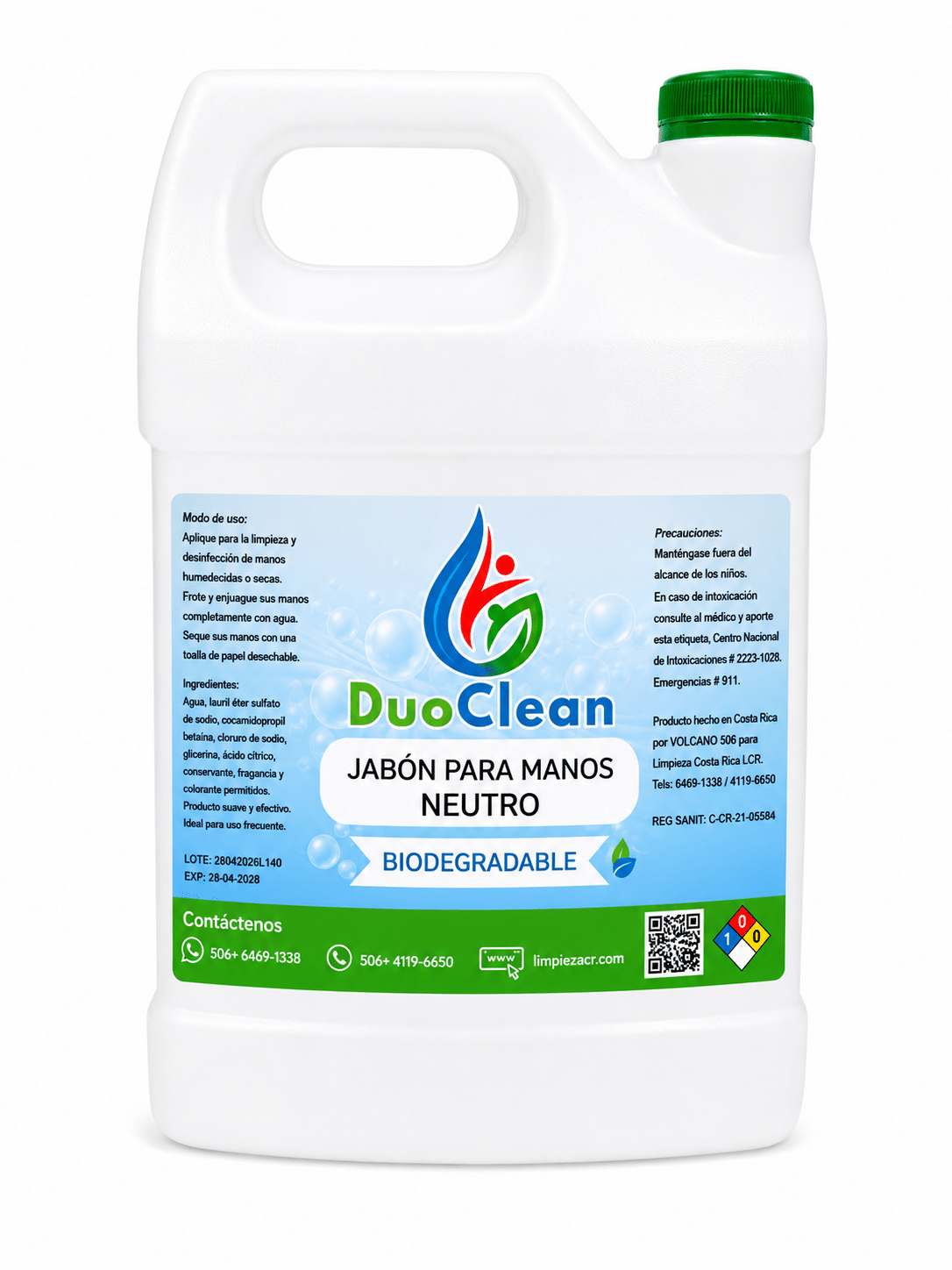 JABON DE MANOS SIN AROMANEUTRO DUOCLEAN GALON